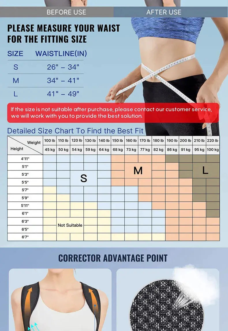 SpineEase™ - Ergonomic Back Posture Corrector (magnetic, adjustable, premium design) My Store