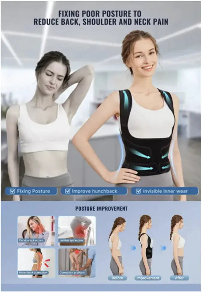 SpineEase™ - Ergonomic Back Posture Corrector (magnetic, adjustable, premium design) My Store