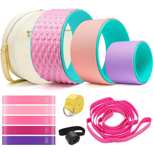 THYWD Back Roller Set Back Roller Foam for Back Pain Back Wheel for Deep Tissue Massage Yoga Wheel for Back Pain & Stretching Back Cracker - BackSpine